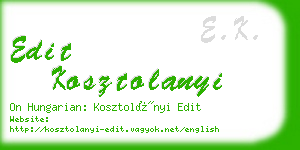 edit kosztolanyi business card